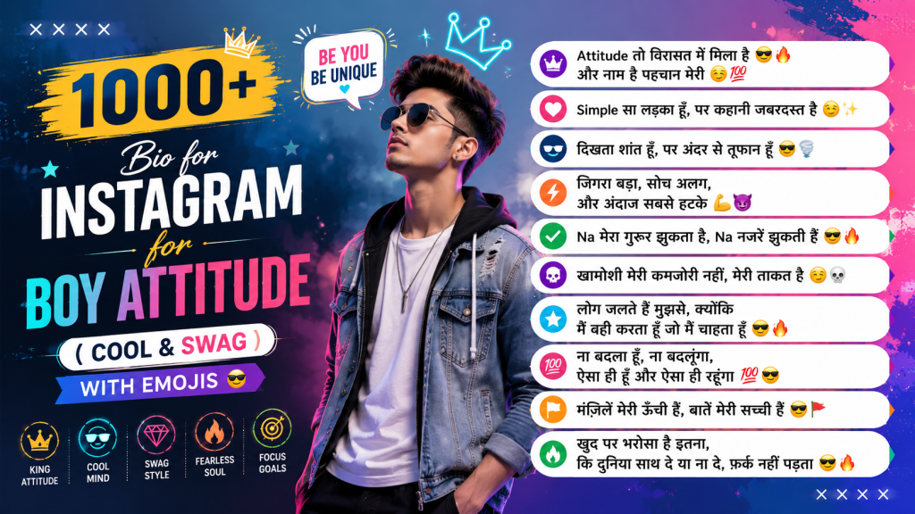 bio for instagram for boy attitude