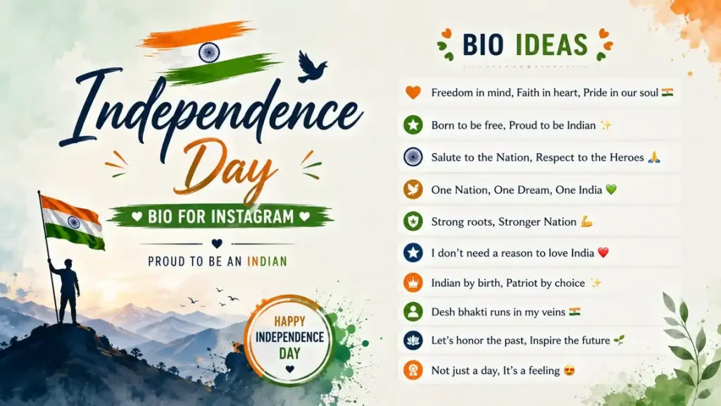 Independence Day Bio for Instagram