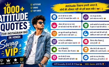 1000+ Attitude Quotes for Instagram Bio in Hindi (Swag & VIP) Attitude Quotes for Instagram Bio in Hindi