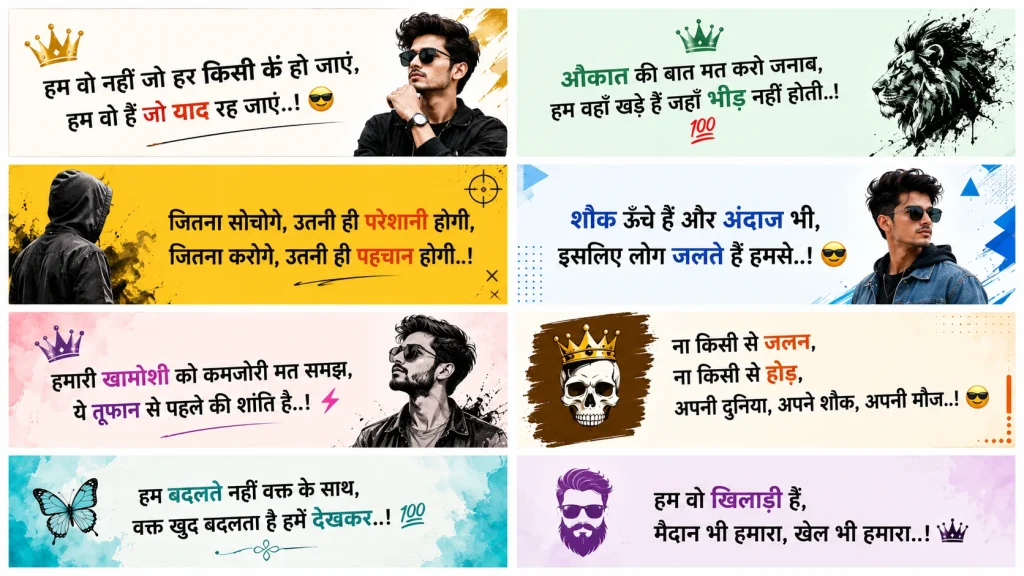 attitude shayari for instagram bio in hindi