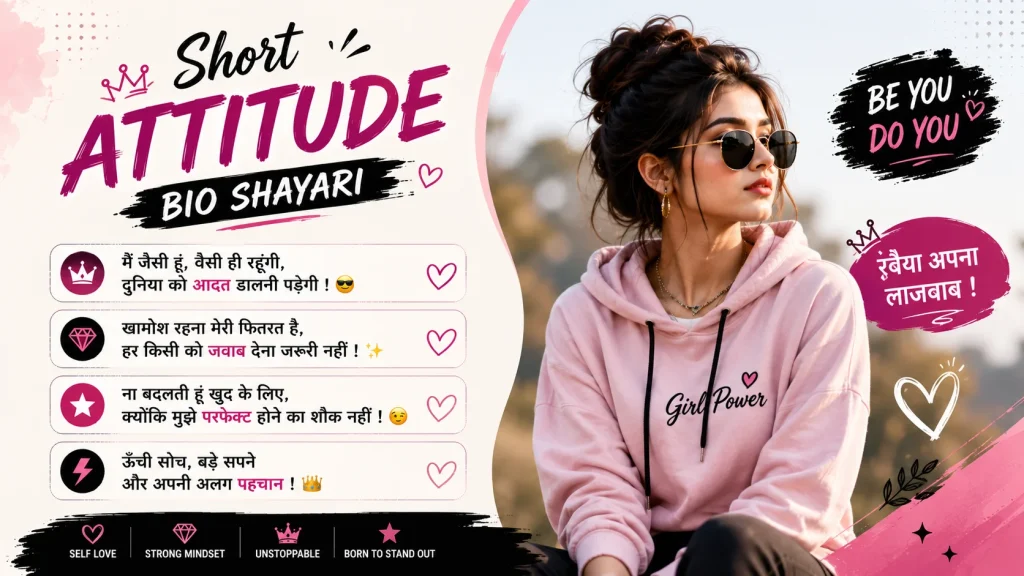 Short Attitude Bio Shayari 