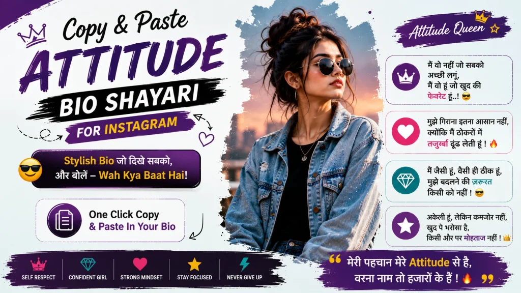 Copy & Paste Attitude Bio Shayari