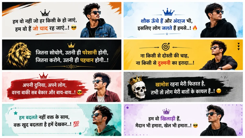 2 Line Attitude Bio Shayari 