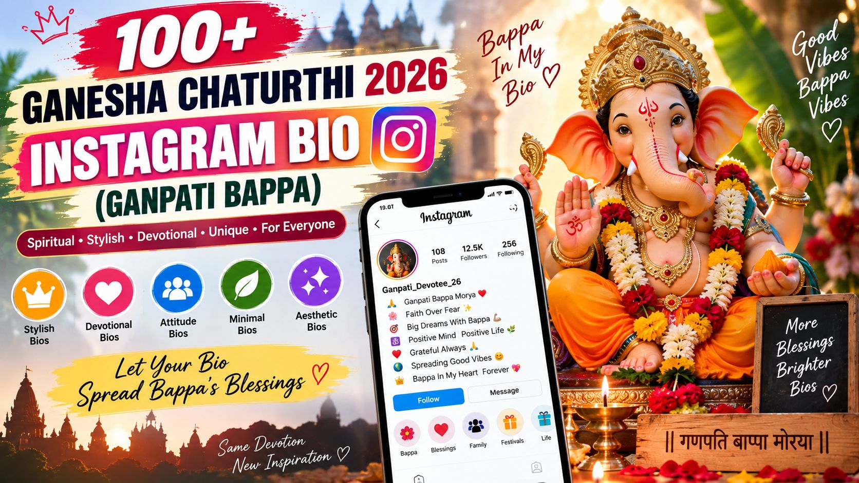 Ganesha Chaturthi 2026 Instagram Bio
