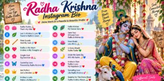 radha krishna instagram bio