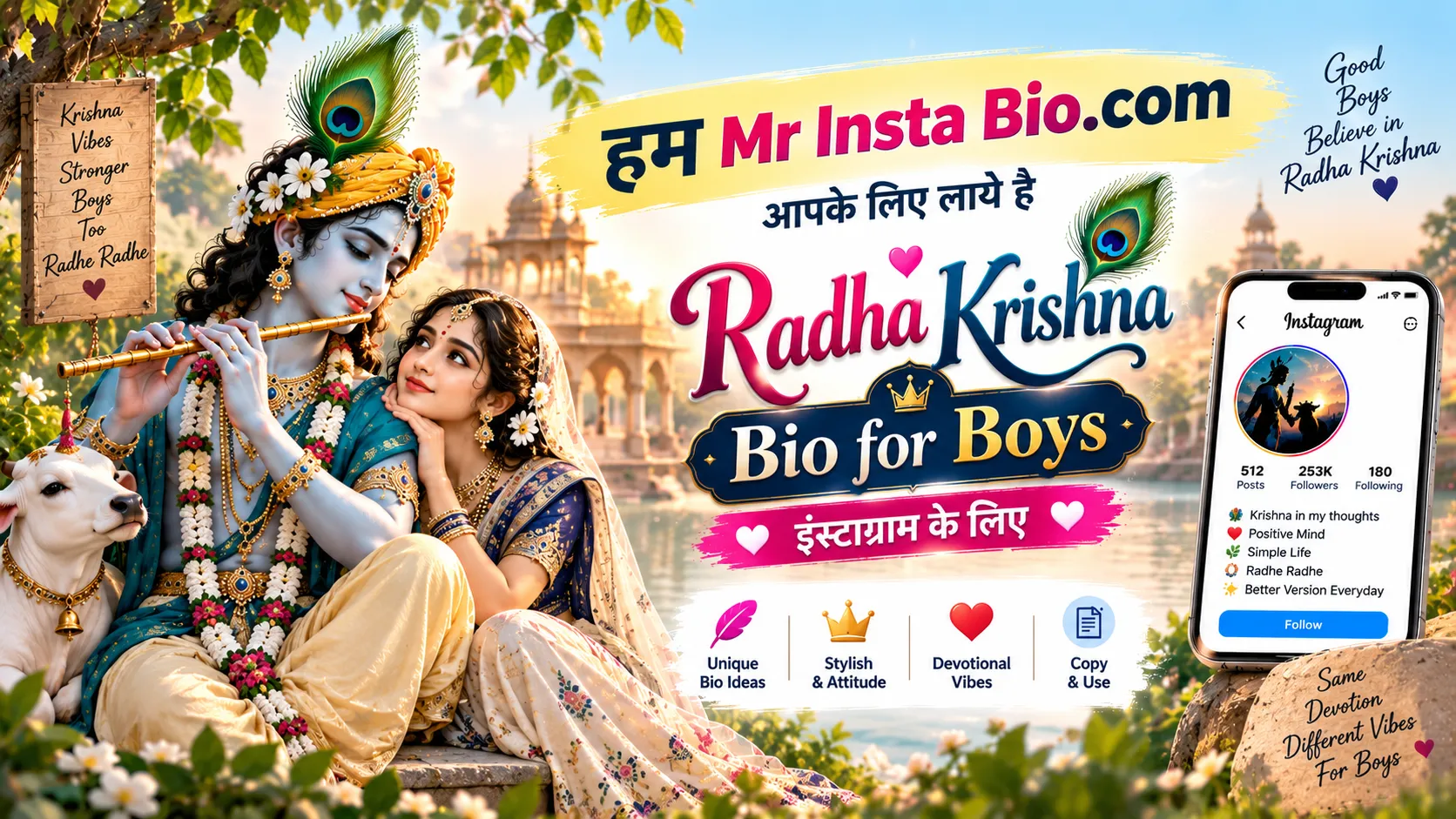 Radha Krishna Bio for Boys
