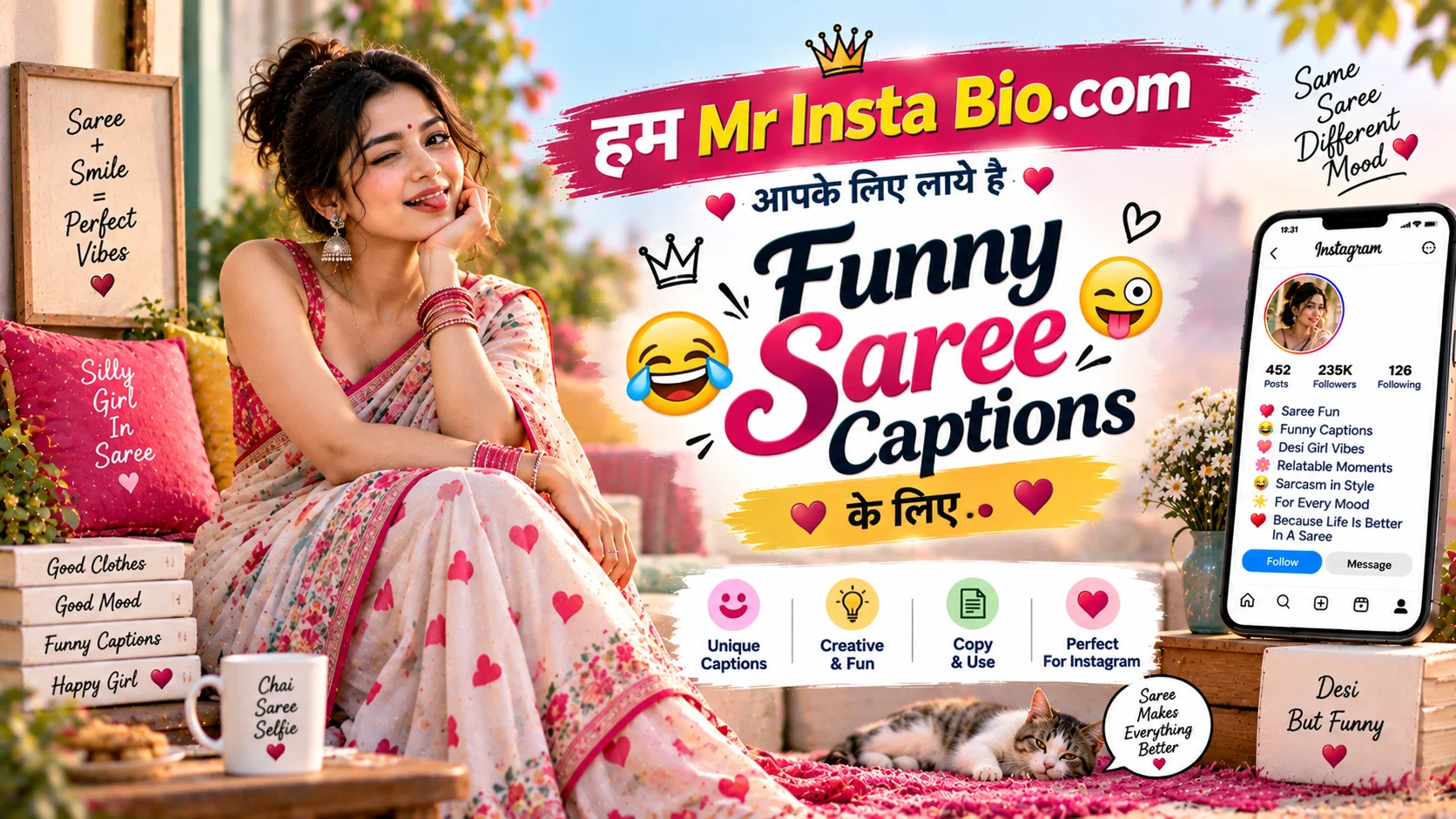 Funny Saree Captions
