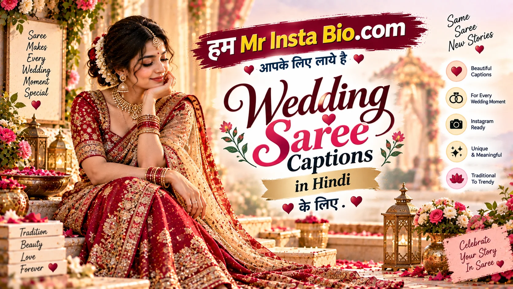 Wedding Saree Captions in Hindi
